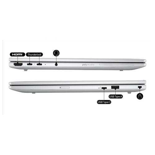 HP EliteBook 8 G1i AI PC Wolf Pro Security Edition Intel Core Ultra 7 255U Ordinateur portable 14" WUXGA 16 Go DDR5-SDRAM 512 Go SSD Wi-Fi 7 (802.11be) Windows 11 Pro Argent