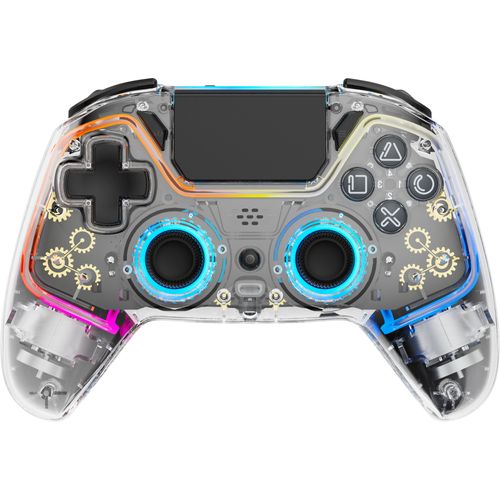Deltaco Gaming GAM-169-T accessoire de jeux vidéo Transparent Bluetooth/USB Manette de jeu Android, Nintendo Switch, PC, PlayStation 4, iOS