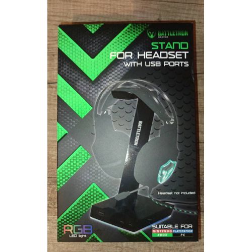 Support pour casque audio avec port USB. RGB ligth Nintendo, PlayStation, Xbox et Pc