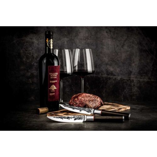 Couteaux À Steak Forged Sebra Lot De 4 Lame 11,5 Cm Manche Dalbergia