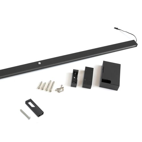 Emuca 5074454 Barre De Penderie Pour Armoire Castor Avec Lumière Led, Batterie Amovible Et Détecteur De Mouvement, 1.158, Peint