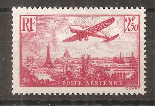 Pa 11 (1936) Poste Aérienne Paris 2f50 Rose N* (Cote 30e) (9988)