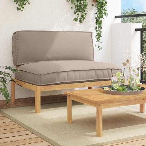 vidaXL Ensemble de Canapés Taupe 120 x 80 x 69 cm Bois d'Acacia Massif