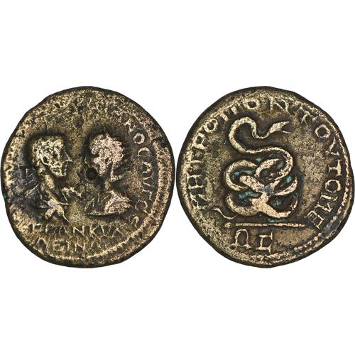 Rome Provinciale - Hexassaria - Gordien Iii Et Tranquilline - 241 Ad - Serpent Enroulé - Tomis, Mesie - 27-239