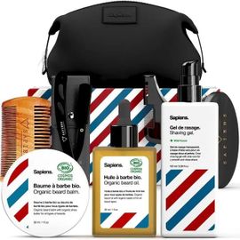 Kit De Rasage Et Soins Barbe Bio - Coffret Cadeau Homme Avec Soins Barbe Made In France: Gel À Raser, Huile Barbe Bio, Baume [H648] 