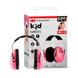3M Casque antibruit pour enfants Peltor H510AK, rose. Taille ajustable. Contre des niveaux de bruit de 87 à 98 dB (SNR : 27dB) ; écoles, concerts, festivals, feux d'artifice, événements sportifs