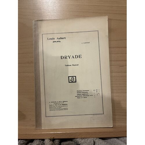 Louis Aubert Dryade Tableau Musical Partition De Poche Durand & Fils
