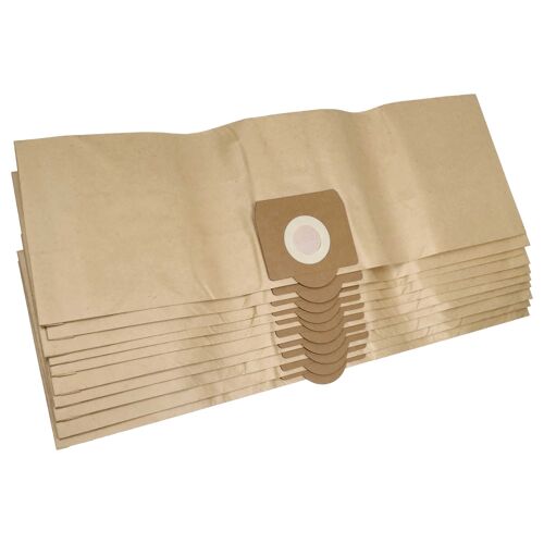 vhbw 10x Sacs compatible avec Thomas Powerboy 786 B, 1243 aspirateur - volume de 20 l 34cm x 23,7cm marron