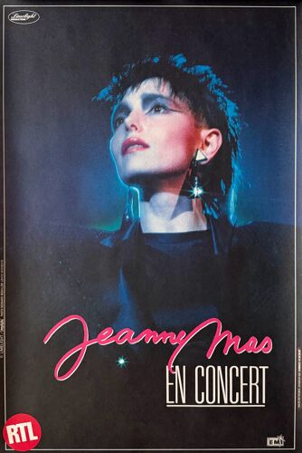 Affiche - Jeanne Mas - En Concert 1986 - 40x60cm