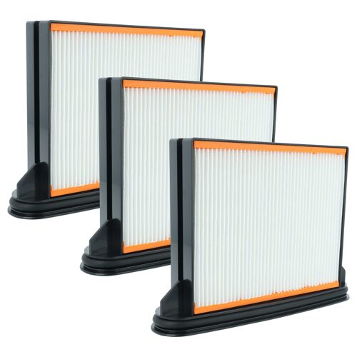 vhbw 3x filtre plissé plat F8 remplacement pour Milwaukee 4002395351510, 4932373623 pour aspirateur industriel