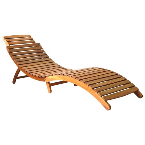 Prolenta Premium - Chaise Longue Bois D'acacia Solide Marron