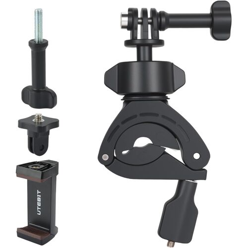 Kalanka-Support De Caméra D'action Pour Dji Action 5 Pro/4/3/Pocket, Support De Guidon De Vélo Rotatif À 360° Pour Gopro Hero 13/12/11, Insta360 X4/X3/Go3 Avec Support De Téléphone Portable Convient