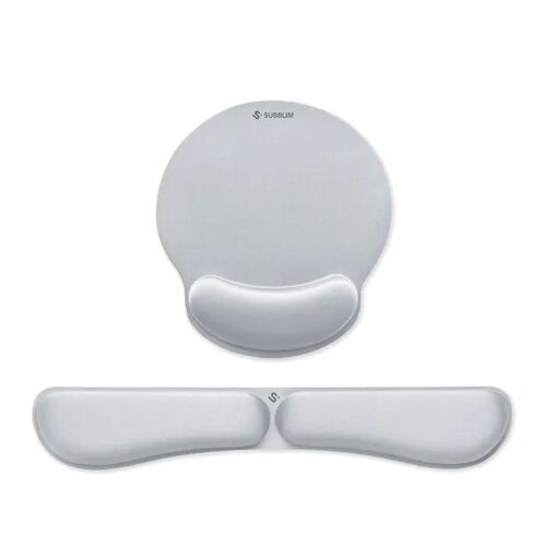 Pack ergonomique tapis de souris et repose-poignet - SUBBLIM - Mousse à mémoire de forme - Antidérapant - 440x80x20 mm