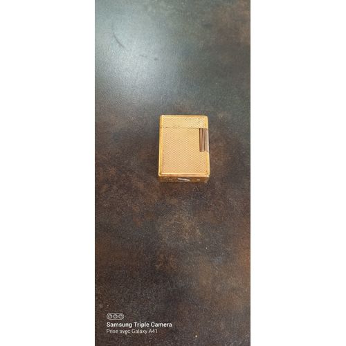 Briquet Dupont Plaqué Or, Poinçon, 4.5 X 3.5 X 1.2 Cm