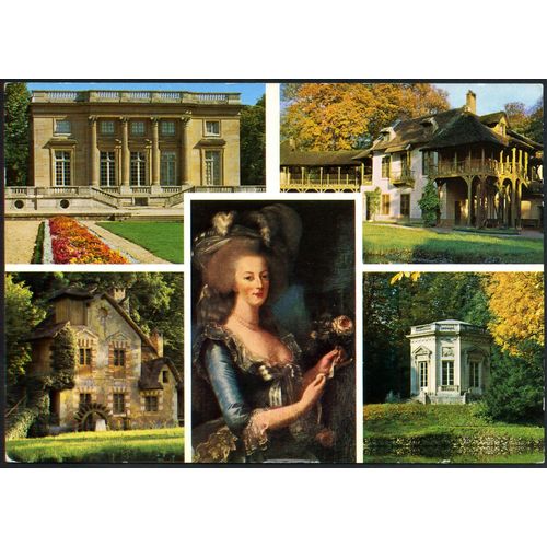 Carte Postale N°2325 Versailles , Le Petit Trianon 1768 , Hameau De Trianon , La Maison De La Reine , Marie-Antoinette À La Rose , Portrait De La Reine Par Mme Vigée-Lebrun , 31.3.75