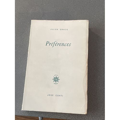Livre Édition De 1975 Préférences Par Julien Gracq 