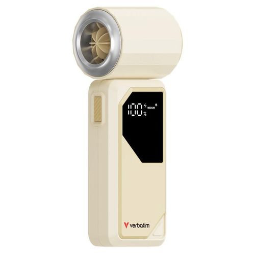 Ventilateur Verbatim Cool 'n' Go AirJet - portable - USB-C - argent blanc