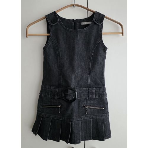 Robe En Jean Vynil Fraise, Taille 4 Ans