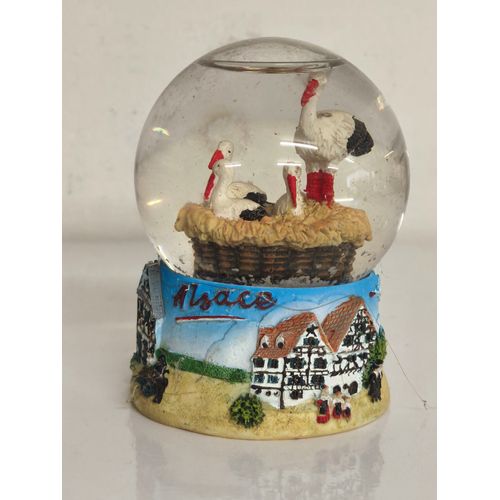 Boule A Neige Alsace Cigognes Hauteur 10 Cm