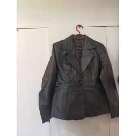 Veste Cuir Femme Oakwood Noir