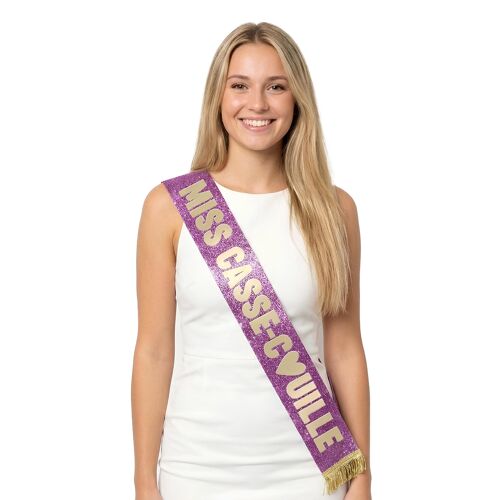 ÉCHARPE MISS CASSE-COUILLE 9.5X160CM VIOLET