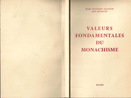 Valeurs Fondamentales Du Monachisme