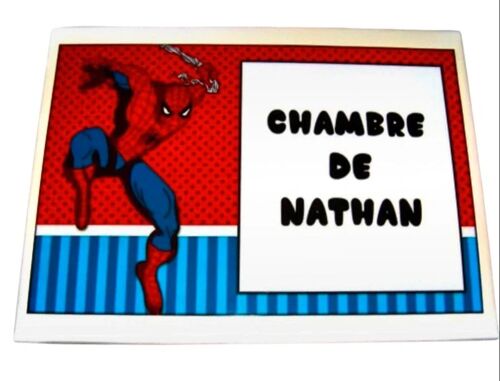 Jolie décoration de chambre d'enfant chambre de Nathan modèle Spiderman idée cadeau noël anniversaire neuve