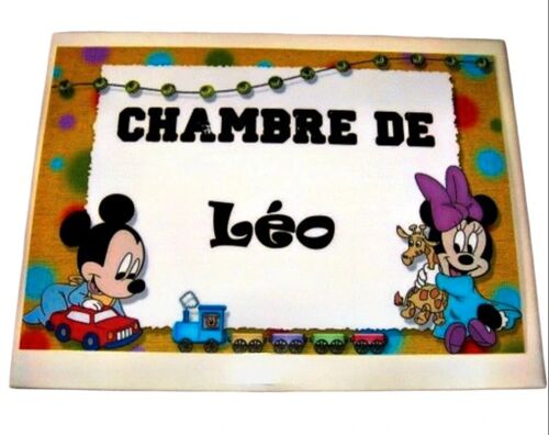 Jolie décoration de chambre d'enfant chambre de Léo idée cadeau anniversaire noël naissance neuve