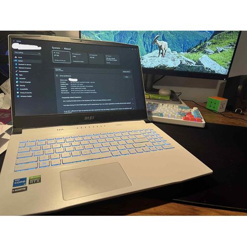 MSI Sword 15 A12UC Blanc ¿ i5-12450H ¿ 16Go RAM ¿ SSD 512Go ¿ RTX 3050 ¿ Très bon état