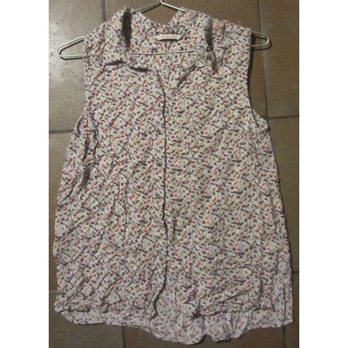 Haut Top Camaieu Motif Floral Taille 36 - 38