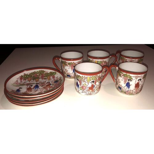 Service À Café En Porcelaine Japonaise