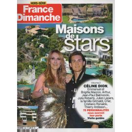 France Dimanche Hors Serie Maisons De Stars Vol 2 Celine Dion/Dave/Didier Deschamps/Streisand/Leo Ferre/Belmondo/Ardisson/Grimaldi/Arthur