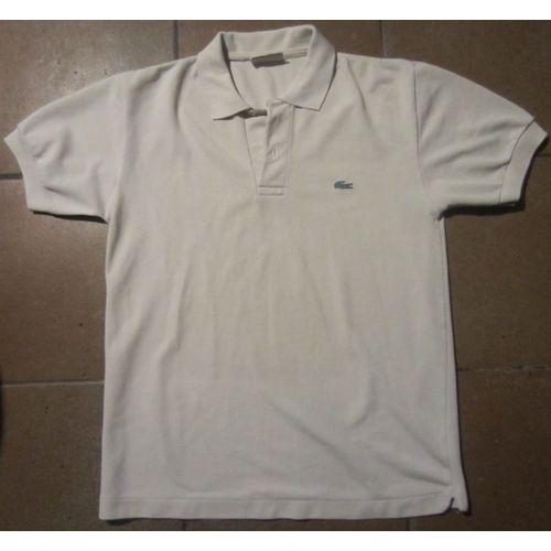Polo Blanc Chemise Lacoste Manches Courtes Taille 42