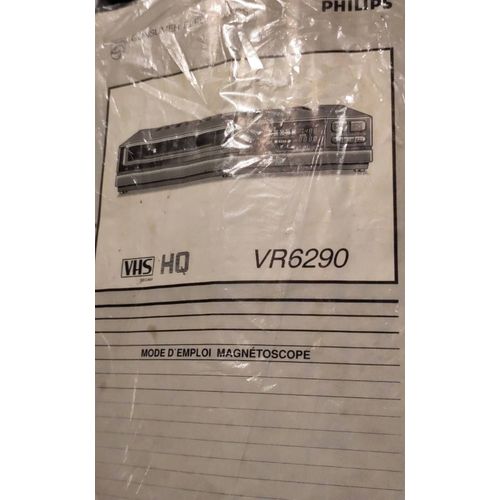 Mode d'emploi notice Philips VR6290 Magnétoscope VCR à cassettes vidéo VHS magnetoscope HQ Secam
