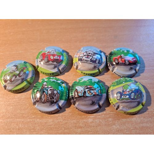 Lot De 7 Capsules De Crémant Les Voitures De Courses