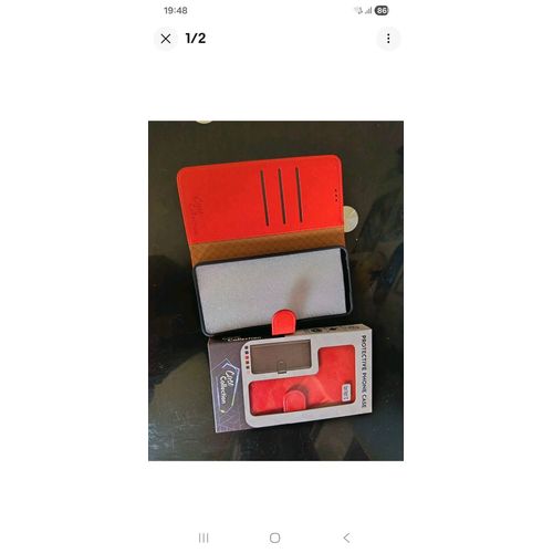coque xiaomi redmi 13 c rouge en porte-feuille