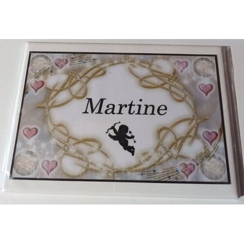 Jolie décoration modèle ange prénom Martine noël anniversaire