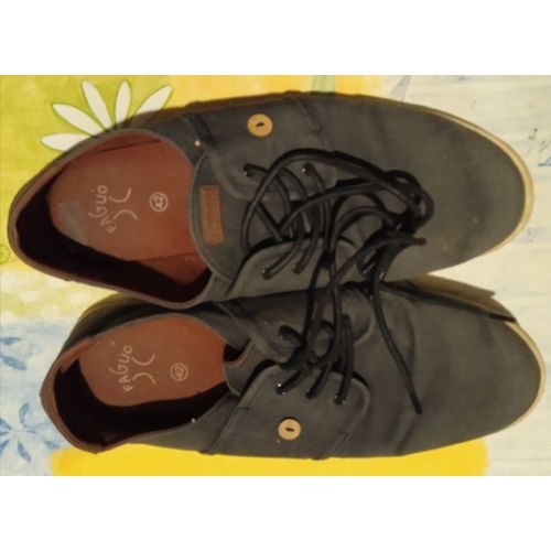 Paire De Chaussures - Homme - En Toile - " Faguo " - Bleues - A Lacets - Taille 42