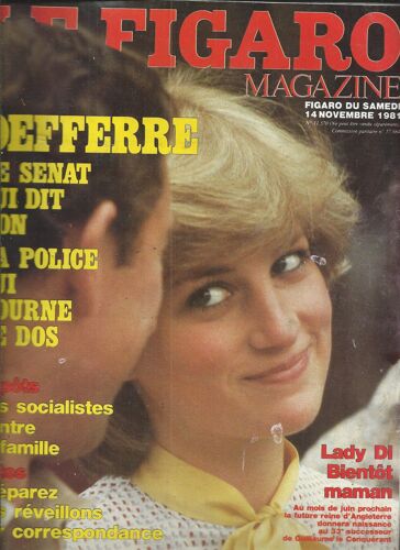 Le Figaro 14/11/1981 Lady Di, Miou-Miou, Dirk Bogarde, Jean Raspail, Ariel Besse, Les Frères Jacques, Eric Valli & Christine De Cherisey, Abel Gance, Robert Rétoré, Paul-Émile Victor, Gérard Hée