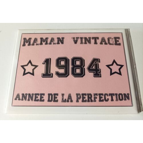 Jolie plaque décorative Maman vintage 1984 idée cadeau femme noël anniversaire neuve emballée