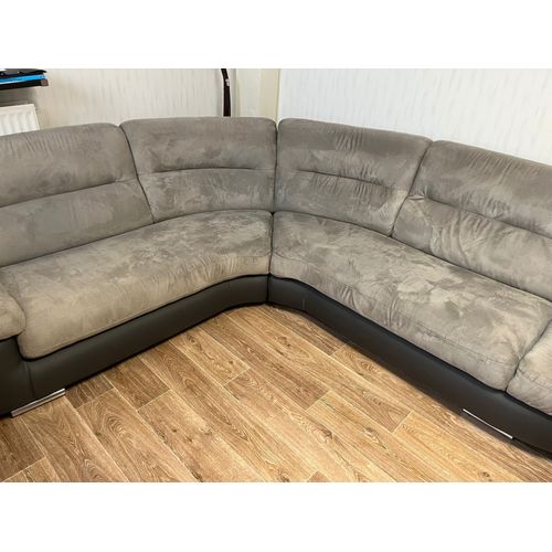 Canapé d'angle 4 places tissu microfibres