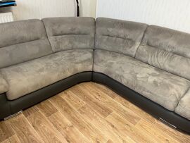 Canapé d'angle 4 places tissu microfibres