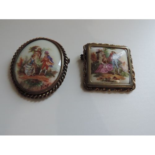 Lot Broches Porcelaines