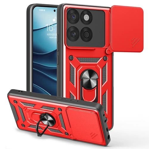 Coque pour Motorola Edge 60 / 60 Fusion 5G - housse etui rigide anti choc + film ecran - ROUGE