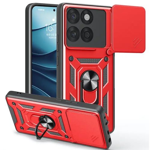 Coque pour Motorola Edge 60 / 60 Fusion 5G - housse etui rigide anti choc + verre trempe - ROUGE