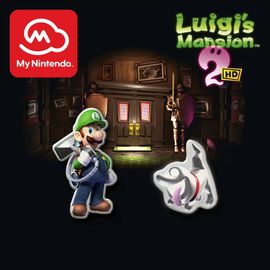 Lot de 2 pin's Luigi's Mansion 2 HD dont un phosphorescent ! Goodie produit par Nintendo.