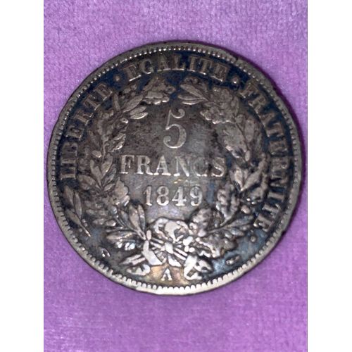 Pièce De 5 Francs De 1849