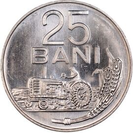Pièce De Monnaie De Collection De La Roumanie = 25 Bani De 1982 En Aluminium, Poids 1.3 Gramme , 22 Mm De Diamètre