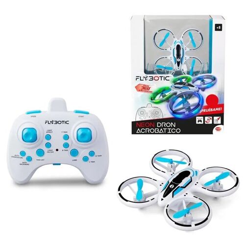 Drone Acrobatique Avec Lumières Led - Bizak - 62004827 - Bleu Et Vert - Vol Stable - Acrobaties 360°