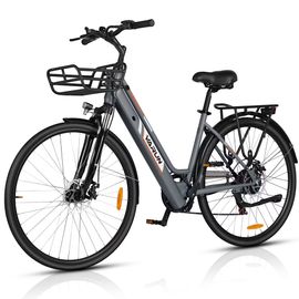 Varun C700-8 25km/H Vélo Électrique 27,5", Moteur 250w, 36v 10ah, Autonomie 80km, Charge 150kg, Gris
